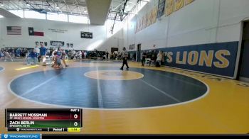 132 lbs Semifinal - Zach Berlin, Episcopal Hs Tx vs Barrett Mossman, St. John`s School Houston