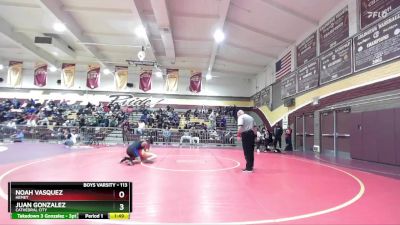 113 lbs Champ. Round 1 - Noah Vasquez, Hemet vs Juan Gonzalez, Cathedral City