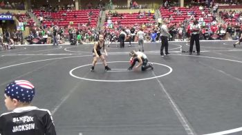 67 lbs Round 3 - Swayze Wall, Randall Youth Wrestling Club vs Kash Akins, Team Haysville Wrestling Club