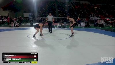 4A 126 lbs Champ. Round 1 - Porter Prescott, Jerome vs Mason Peck, Idaho Falls