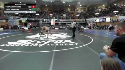 144 lbs Quarterfinal - Giovanny Gomez, Hoxie Hs vs Reid Griffiths, Herington Hs