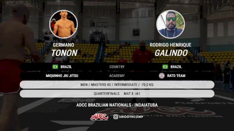 Rodrigo Henrique Galindo vs Germano Tonon 2025 ADCC Brazilian Nationals