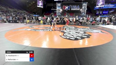 126 lbs Cons 32 #1 - Sawyer Hackbarth, OK vs Jackson Refsnider, MN