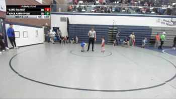 43 lbs Champ. Round 2 - Kace Armstrong, Cougar Wrestling Club vs Lane Baumer, Grace Wrestling Club
