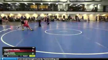 125 lbs 1st Place Match - Christian Merrill, Wabash vs Allan Davis, Henry Ford College