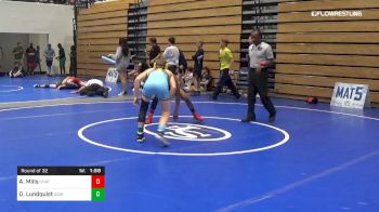 106 lbs Round Of 32 - Amantee Mills, Unattached vs Davin Lundquist, Icon