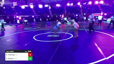 136 lbs Consi Of 8 #2 - Alyssa Thomas, Elevate Wrestling Academy vs Annie Wilson, Northeast Colorado Sirens