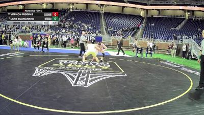 D2-157 lbs 7th Place Match - Vernon Riggins, Lakeshore HS vs Lane Blanchard, Otsego HS