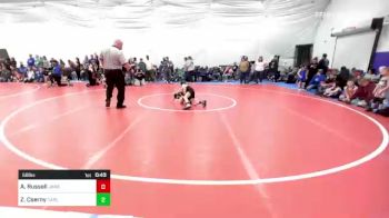 56 lbs Quarterfinal - Aj Russell, James Creek vs Zackery Cserny, Carlisle