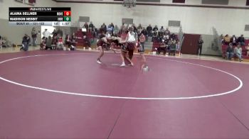 121-122 lbs 1st Place Match - Alaina Sellner, Mount Vernon Girls vs Madison Nesbit, Independence Girls