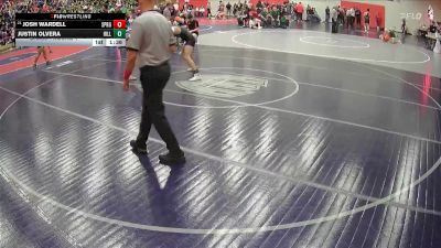 157 lbs Champ. Round 1 - Josh Wardell, Sprague vs Justin Olvera, Hillsboro