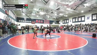 128 lbs Champ. Round 2 - Elias Gutierrez, Braveheart WC vs Nyzeah Edwards, Eisenhower High School