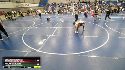 110 lbs Quarterfinal - Cole Christensen, Sanderson Wrestling Academy vs Nolan Carlson, Champions Wrestling Club