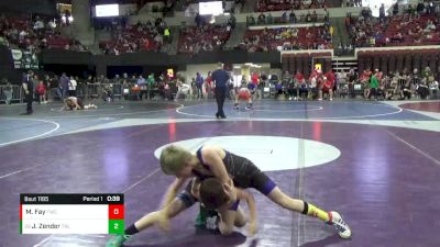 85 lbs Cons. Round 5 - Jude Zender, Team Real Life vs Mj Fay, Forsyth Wrestling Club