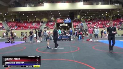 106 lbs Cons. Round 3 - Kyrstan Perez, OK vs Genevieve Dykstra, IL