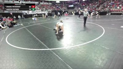 D2-165 lbs 3rd Place Match - Drake Petersen, Saint Croix Falls vs Austin Kufner, Fox Valley Lutheran