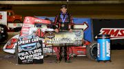 Kyle Cummins Reacts After Dodge City USAC Sprint Car Win