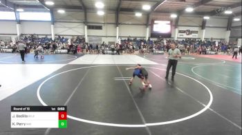 54 lbs Round Of 16 - Jazlyn Badilla, Relentless vs Knox Perry, Mat Mavericks