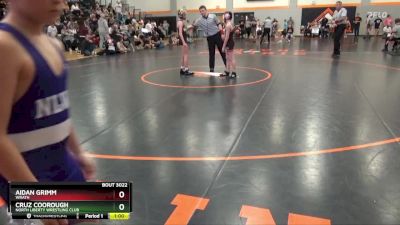 N-16 lbs Semifinal - Cruz Coorough, North Liberty Wrestling Club vs Aidan Grimm, Wrath