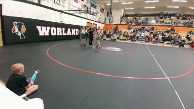 114-119 lbs Round 3 - Silas Mickelson, Cody Middle School vs Sawyer Ward, Lander Middle School