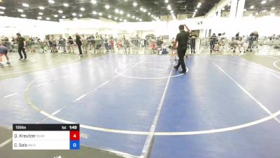 156 lbs Consi Of 4 - Quincy Kreutzer, Bear Cave WC vs Caiden Sais, NM Royalty