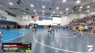 71 lbs Quarterfinal - Henry Halvorsen, Glenrock Wrestling Club vs Bridger Warner, Douglas WC