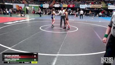 114G Semifinal - Megan Spencer, Lathrop Wrestling vs Nevaeh George, Mt. Edgecumbe High School