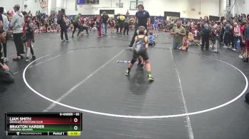 65 lbs Quarterfinal - Braxton Harder, Carolina Reapers vs Liam Smith, Grizzlies Wrestling Club