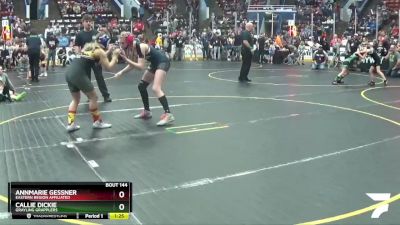 126 lbs Semifinal - AnnMarie Gessner, Eastern Region Affiliated vs Callie Dickie, Grayling Grapplers