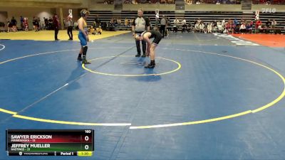 160 lbs Quarterfinals (8 Team) - Sawyer Erickson, Minnewaska vs Jeffrey Mueller, Hastings