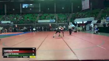 152 lbs Champ. Round 1 - Cameron Dennis, Muscle Shoals vs Cannon Eubank, Corner