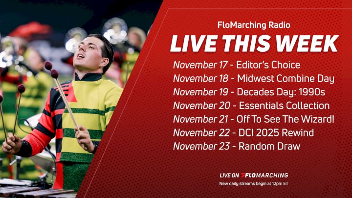 What's Playing on FloMarching Radio This Week, Nov. 17 - 23