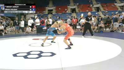 120 lbs Cons. Rd Of 32 - Brody Ashley, Michigan vs Uriah Holiday, California