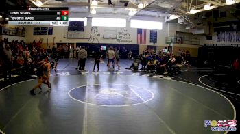 114 lbs 1st Place Match - Lewis Sears, Indiana Area Hs vs Dustin Mace, Avella Area Hs