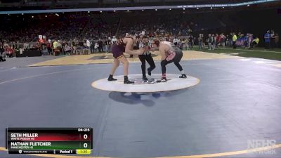 D4-215 lbs Quarterfinal - Seth Miller, White Pigeon HS vs Nathan Fletcher, Manchester HS