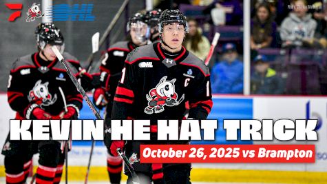 Winnipeg Jets Prospect Kevin He Scores His First Hat Trick Of The Season | Niagara IceDogs | OHL