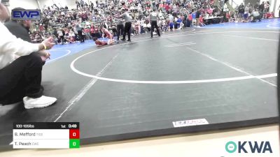 100-105 lbs Final - Braxton Mefford, Tiger Trained Wrestling vs Truzdeal Peach, Claremore Wrestling Club