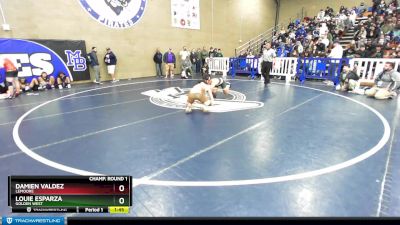 160 lbs Champ. Round 1 - Damien Valdez, Lemoore vs Louie Esparza, Golden West