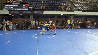 92 lbs 7th Place Match - Austin Armstrong, East Idaho Elite Wrestling Club vs Joey Cotter, South Side Wrestling Club