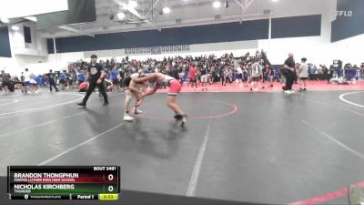 132 lbs Cons. Round 4 - Nicholas Kirchberg, Thunder vs Brandon Thongphun, Martin Luther King High School