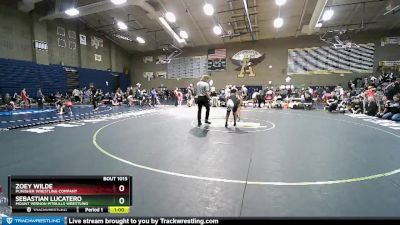 119 lbs Quarterfinal - Sebastian Lucatero, Mount Vernon Pitbulls Wrestling vs Zoey Wilde, Punisher Wrestling Company