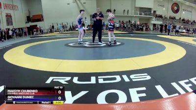 150 lbs Semifinal - Maksym Chubenko, Columbus Wrestling Club vs Giovanni Duniec, Ohio