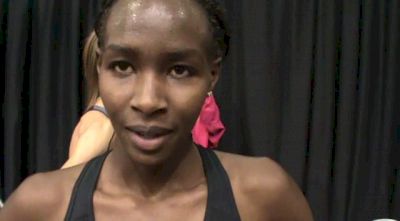 Violah Lagat after making her Pro debut places 3rd in Mile at New Balance Indoor Grand Prix