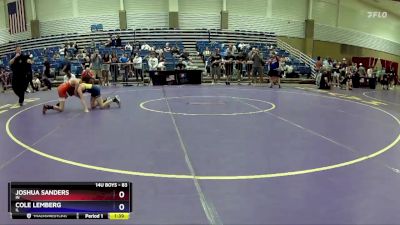 83 lbs Cons. Semi - Joshua Sanders, IN vs Cole Lemberg, IL