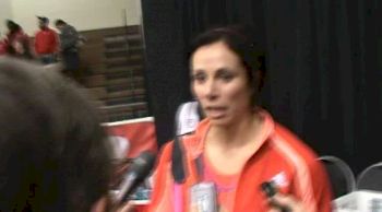 Jenn Suhr happy after the win and looking forward to the rest of the season at New Balance Indoor Grand Prix