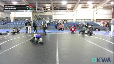 61 lbs 3rd Place - Loxus Farley, Chickasha Youth Wrestling vs Max Martinez, All American Wrestling