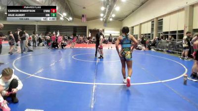 107 lbs Rr Rnd 1 - Carson Robertson, CT Whale Orca vs Julie Albert, ICWL Bruisers Girls