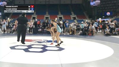 100 lbs Cons. Semis - Maisie Elliott, Washington vs Kylee Ooton, Oklahoma