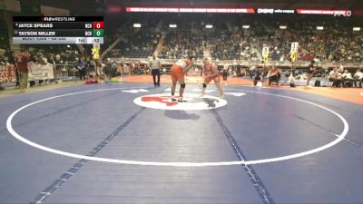 4A-285 lbs Cons. Round 3 - Tayson Miller, Natrona County vs Jayce Spears, Natrona County