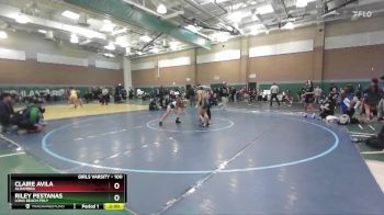 100 lbs Champ. Round 2 - Claire Avila, Alhambra vs Riley Pestanas, Long Beach Poly